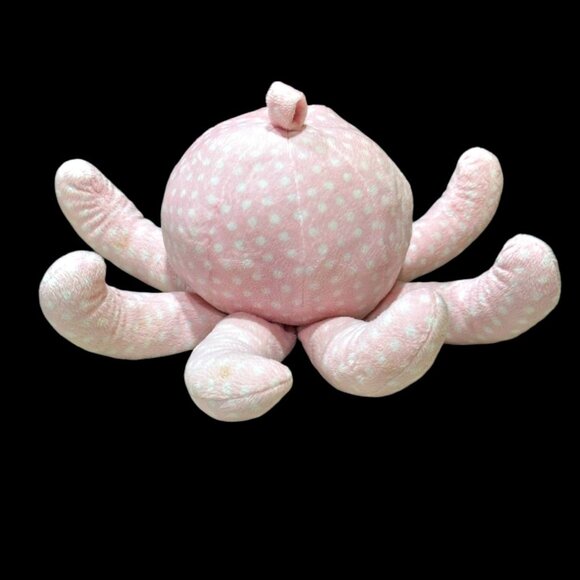 Baby Aspen Mrs Sock T Pus Plush Octopus Lovey Stuffed Animal Rattle 6" NO Socks - Picture 4 of 8